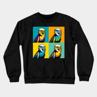 Pop Jandaya Parakeet Art - Cool Birds Crewneck Sweatshirt